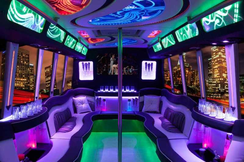 Black Pearl Party Bus interior